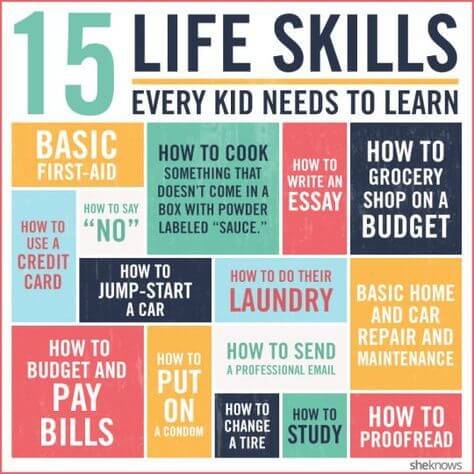 15 life skills every kid needs to learn
